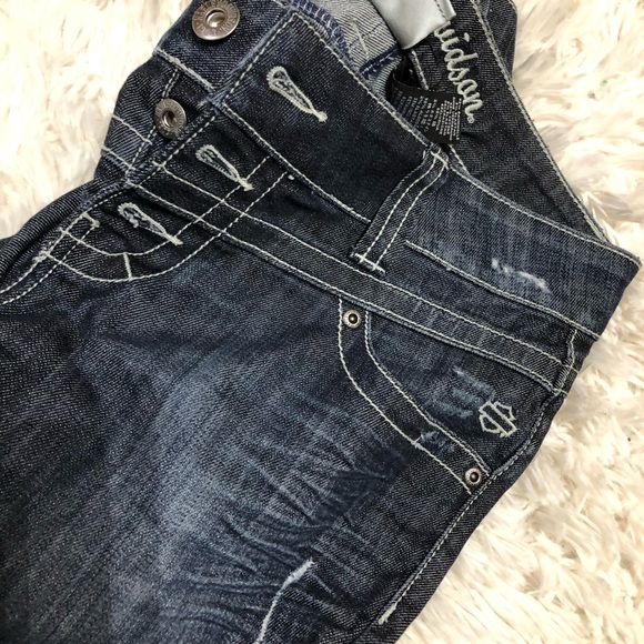 Harley Davidson size 10 crop Capri jeans. Too cute too fun for summer riding. - Picture 9 of 13